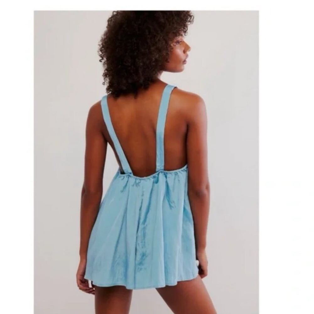 🩵 Free People Romper Pajamas. Light Blue. NWT. 🩵 - Picture 4 of 14